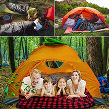 Load image into Gallery viewer, Cotton Flannel Double Sleeping Bag For Camping, Backpacking Or Hiking. Queen Size 2 Person Waterproof Sleeping Bag For Adults Or Teens. Truck, Tent, Or Sleeping Pad, Lightweight (Black/Red)
