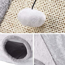 Load image into Gallery viewer, FUTUREYUN 2-in-1 Cat Cave Bed with Scratching Post Triangular Cat Cave,Fully Collapsible Cat House/Caves Condo Indoor/Outdoor (Gray)