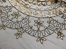 Load image into Gallery viewer, BABEYOND Bridal Sequin Beaded Art Deco Evening Cape Women's 1920s Shawl Wedding Party Shawl Scarf(BlackGold)