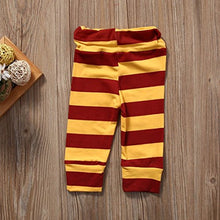 Load image into Gallery viewer, Baby Boys Girls Snuggle This Muggle Bodysuit and Striped Pants Outfit with Hat