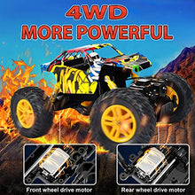 Load image into Gallery viewer, DOUBLE E RC Cars Remote Control Car,Off Road RC Crawler Unique Graffti 4WD 2 Motors 2.4Ghz Remote Control Monster Truck with 2 Batteries Climbing Toy for Boys Teens