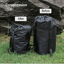 Load image into Gallery viewer, Azarxis Compression Stuff Sack for Sleeping Bag, Lightweight Compression Bag Water Resistant Compact Compression Sack for Camping Hiking Backpacking Travelling Clothes Storage (Black, S)