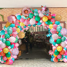 Load image into Gallery viewer, weeyin Candyland Birthday Party Decorations, Sweet Party Decorations with Happy Birthday Banner Candy doughnut Ice Cream Foil Balloon for Girls kids Women Candyland Party Baby Shower Wedding Birthday