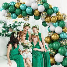 Load image into Gallery viewer, 100pcs Green Balloon Garland Kit, 16Ft Long Green Gold & Silver Arch for Boy Girl Birthday Party Baby Shower Decorations