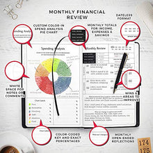 Load image into Gallery viewer, Smart Planner Budget Book – Undated Finance Planner – 8.6 x 5.7 inches (A5) – Monthly Calendars, Budget Tracker, Expense Sheets, Account Saving and Investing Trackers, Budget Book – Bill Organizer