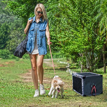 Load image into Gallery viewer, Collapsible Dog Crate Dog Carrier Portable and Travel Friendly Soft-Sided Fabric With Soft Mat Most Compact Indoor and Outdoor For Small Dog Cat-65x45x45cm(M)