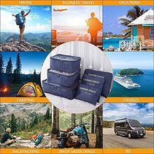 Load image into Gallery viewer, Vicloon Travel Organiser Packing Bags,8 PCS Travel Packing Cubes Set for Clothes Shoes Travel Luggage Organizers Storage Bags (Dark Blue)