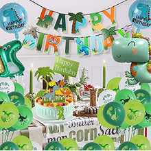 Load image into Gallery viewer, yuechen Dinosaur Birthday Party Decoration ,Dinosaur Happy Birthday Banner, Dinosaur Latex Balloon with Foil Animal Balloon for Boy Girl Baby Shower Birthday Supplies