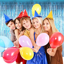 Load image into Gallery viewer, Metallic Tinsel Curtains/Foil Curtain/Streamers Backdrop Fringe Curtains for Birthday Wedding Party,DIY Photo Booth Decorations, Door Window Backdrop Background Photo Props(1x2.5m) (Light Blue)