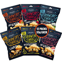 Load image into Gallery viewer, Crunchy Natural Gouda Cheese Crackers – 12 x 35g Bags, 6 Flavours Multipack - High Protein, Keto, Low Carb, Gluten Free Snack - Baked Natural Just Gouda Snacking Chips