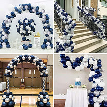 Load image into Gallery viewer, GRESAHOM Balloon Arch Kit Garland, Navy Blue Balloon Decoration Set, 100pcs Blue White Silver Latex Balloons 10pcs Confetti Balloons for Boys Men Birthday Party Decorations, Baby Shower, Wedding