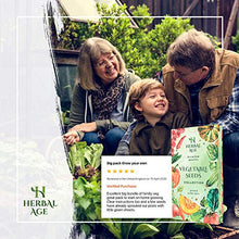 Load image into Gallery viewer, Grow Your Own Seed Kit - 12 Vegetable Seed Varieties, 5 100 Heirloom Seeds Ready to Grow - Vegetable Growing Kit for Women, Kids, Beginners, Gardeners Gift - Carrot, Onion, Courgette, Radish, Tomato