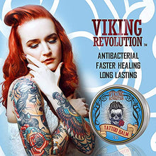 Load image into Gallery viewer, Viking Revolution Tattoo Aftercare Balm (58g) for Before, During & After Tattoo – Natural Tattoo Cream – Moisturizing Lotion to Promote Skin Healing – Tattoo balm