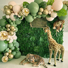 Load image into Gallery viewer, Sage Green Balloons Arch Garland Kit, Sumtoco 112pcs Avocado Olive Green Balloons Arch Set with White Gold Confetti Latex Balloons for Wedding Birthday Baby Shower Tropical Party Decorations