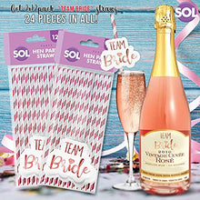 Load image into Gallery viewer, 24 x Team Bride Drinking Straws | Rose Gold Paper Straw | Hen Party Straws | Bridal Shower Paper Straws | Safe and Durable