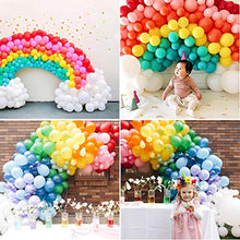 Load image into Gallery viewer, Thinbal Balloon Arch Garland Kit, Rainbow Party Decorations 100 PCS 12Inch Latex Rainbow Balloons in Blue Pink Yellow Red White with Foil Helium Balloon for Birthday Wedding Party Supplies