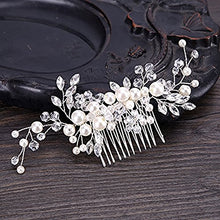 Load image into Gallery viewer, Samidy Bridal Flower Side Hair Clips Pearl Bridal Headpiece Wedding Accessories