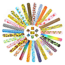 Load image into Gallery viewer, Ucradle Slap Bands, 30 PCS Slap Bracelets Fun and Super Slap Wrist Bands with Colorful Hearts Animal Patterns Party Bag Fillers Gift Halloween Christmas Party Favours for Kids Girls Boys