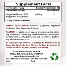 Load image into Gallery viewer, Best Naturals Grape Seed Extract 400 mg Veggie Capsule, 120 Count