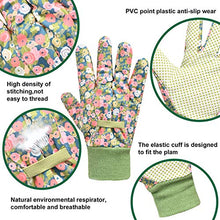 Load image into Gallery viewer, Gardening Gloves for Women 2 Pairs, Ladies Gardening Gloves Comfortable Breathable Non-Slip Flexible,Garden working Gloves with Soft PVC Dots (Small/Medium,Green)