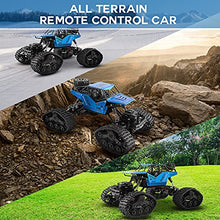 Load image into Gallery viewer, m zimoon RC Cars Remote Control Off-Road Car 2 in 1 , 2.4GHz 4WD Racing All Terrains Rock Climbing Electric Monster Trucks Crawler with 2 Rechargeable Batteries for Adults Boys Girls Kids Toy Blue