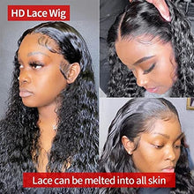 Load image into Gallery viewer, Wigs 13×4 Deep Wave Frontal Wig Curly Full Lace Front Human Hair Wigs Bob for Black Women 30 Inch Hd Transparent Water Wave Lace Front Wig Wig