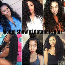 Load image into Gallery viewer, Brazilian Virgin Human Hair Deep Wave Lace Closure 4x4 Free Part 100% Unprocessed Virgin Brazilian Deep Curly Human Hair Lace Closure Natural Black Color (14Inch, Deep 4x4 Closure)