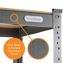 Load image into Gallery viewer, VonHaus 5 Tier Garage Shelving – Metal Racking, Steel & MDF Boltless Shelves - Massive 875kg Capacity 175KG per Shelf - 150cm H 75cm W 30cm D