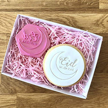 Load image into Gallery viewer, LissieLou Eid Mubarak Style 1 Cookie Stamp Ramadan Celebrations Icing Fondant Embosser - Light Pink