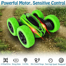 Load image into Gallery viewer, KIDWILL Remote Control Car, 4WD 2.4 Ghz High Speed Electric RC Stunt Car, 360° Double-Side Spinning & Tumbling, LED Headlight, Kids Toy Car for Boys and Girls