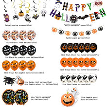 Load image into Gallery viewer, Upriver Halloween Balloon Arch Kit Halloween Party Decorations Balloons Garland Set, Happy Halloween Banner Pumpkin Garland Spider Bat Pumpkin Ghost Foil Balloons for Kids Halloween Party