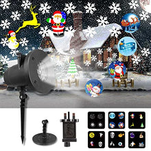 Load image into Gallery viewer, KITASST Christmas Projector Lights Outdoor, Upgrade Led Snowfall Santa Tree Projection Lamp, Waterproof Landscape Lighting for Xmas Halloween Party Garden Holidays Indoor Outside Decorations(Black)