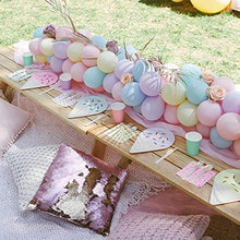 Load image into Gallery viewer, Funny House Pastel Party Balloons, 100 PCS Rainbow balloons Macaron Coloured Latex Balloons Arch Garland Kit with 15m Balloon Chain, 100 Glue Dots for Wedding Birthday Gratulation Party