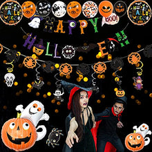 Load image into Gallery viewer, Upriver Halloween Balloon Arch Kit Halloween Party Decorations Balloons Garland Set, Happy Halloween Banner Pumpkin Garland Spider Bat Pumpkin Ghost Foil Balloons for Kids Halloween Party