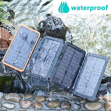 Load image into Gallery viewer, A ADDTOP Solar Charger Power Bank - 25000mAh Fast Charging Portable Charger with 4 Solar Panels Solar Cell Phone Charger External Battery Pack for Phone Tablet