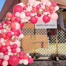 Load image into Gallery viewer, Retro Pink Balloon Arch Kit - 139pcs Red and Pink Latex Metallic Balloons Garland for Girl Birthday Baby Shower Party Decorations