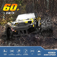 Load image into Gallery viewer, DEERC Brushless RC Cars 35 MPH High Speed Remote Control Car 4WD 1:18 Scale Monster Truck for Kids Adults, All Terrain Off Road Truck with Extra Shell 2 Battery,40+ Min Play Car Gifts for Boys
