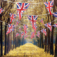 Load image into Gallery viewer, SHATCHI 20m/65ft Long Union Jack Bunting Banner with 50 Triangle Flags Sports Royal Events Street Party Decorations Pub BBQ Great Britain Support