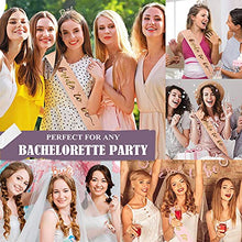 Load image into Gallery viewer, Bride to Be Sash and Veil, Hen Party Accessories with Tiara Bride to Be Sash Bride Headband for Bridal Shower, Rose Gold Wedding Hen Do Decorations for Bride Bachelorette Hen Night Party Games