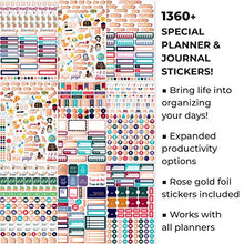 Load image into Gallery viewer, Clever Fox Planner Stickers – Monthly, Weekly & Daily Planner Stickers 14 Sheets Set of 1360+ Unique Stickers by Clever Fox (Value Pack)