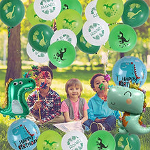 Load image into Gallery viewer, yuechen Dinosaur Birthday Party Decoration ,Dinosaur Happy Birthday Banner, Dinosaur Latex Balloon with Foil Animal Balloon for Boy Girl Baby Shower Birthday Supplies