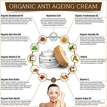 Load image into Gallery viewer, Ecodrop Organic Anti Ageing Cream | Advanced Daily Facial Wrinkle Treatment Cream for Women & Men | All Natural | with Hyaluronic Acid, Retinol & Argan Oil | Vegan | Eco Packaging