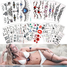Load image into Gallery viewer, SNAILGARDEN 69 Sheets Temporary Tattoos,Fake Waterproof Tattoos Kits Body Art Sticker,Permanent Removable,for Adults Teens Men and Women
