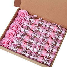 Load image into Gallery viewer, N&T NIETING Baby Shower Feeding Bottle, 24Pcs Baby Shower Favours with 5Pcs Artificial Roses Pink Sweets Candy Box for Baby Shower Decoration