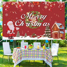 Load image into Gallery viewer, Skycase Merry Christmas Backdrop Banner, Large Merry Christmas Decorations Backdrop Banner, Santa Background for Merry Christmas Decoration for Indoor Outdoor Christmas Party Supplie, 43 * 71Inch