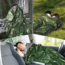 Load image into Gallery viewer, EEEKit Emergency Sleeping Bag,2Pack Lightweight Waterproof Survival Bivy Sack with Survival Whistle,Thermal Emergency Blankets Portable Mylar Survival Gear for Camping,Hiking,Outdoor Activities