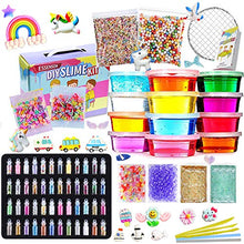 Load image into Gallery viewer, DIY Slime Kit - Slime Making Kit for Kids Art Craft, with 48 Glitter Powder, 12 Crystal Clear Slime Kids Art Craft Toys Gifts for Kids Age 6+ Year Old