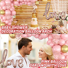 Load image into Gallery viewer, Valentines Day Decorations Pink Balloon Arch Kit 117PCS 5M Latex Balloon Garland Kit with Rose Gold Pink Balloons Confetti Balloons Metallic Balloons Valentines Balloon Garland for Valentines Party