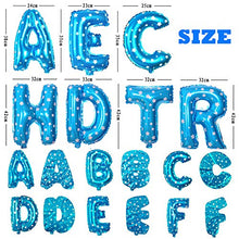 Load image into Gallery viewer, Blue Happy Birthday Foil Balloon Banner Superhero Party Decorations for 1st 2nd 3rd 4th 5th 6th 7th 8th 9th Boy Birthday Decorations (Superhero)