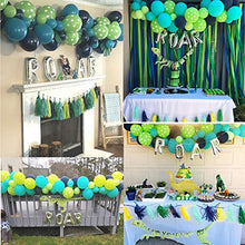 Load image into Gallery viewer, JW Passion Dinosaur Party Decorations Balloons Garland Kit with ROAR Foil Balloon and Little Dino Happy Birthday Banner for Boys 1 2 3 4 Birthday Party Baby Shower Decor